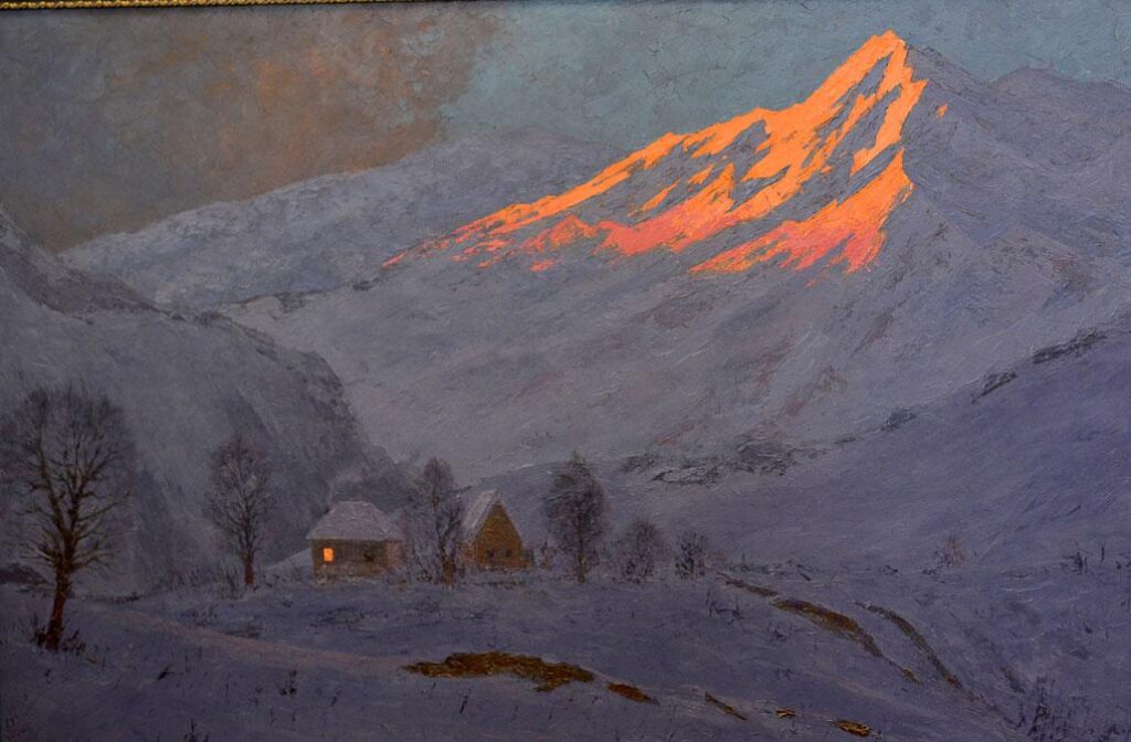 Зимнее утро в горах, 2016